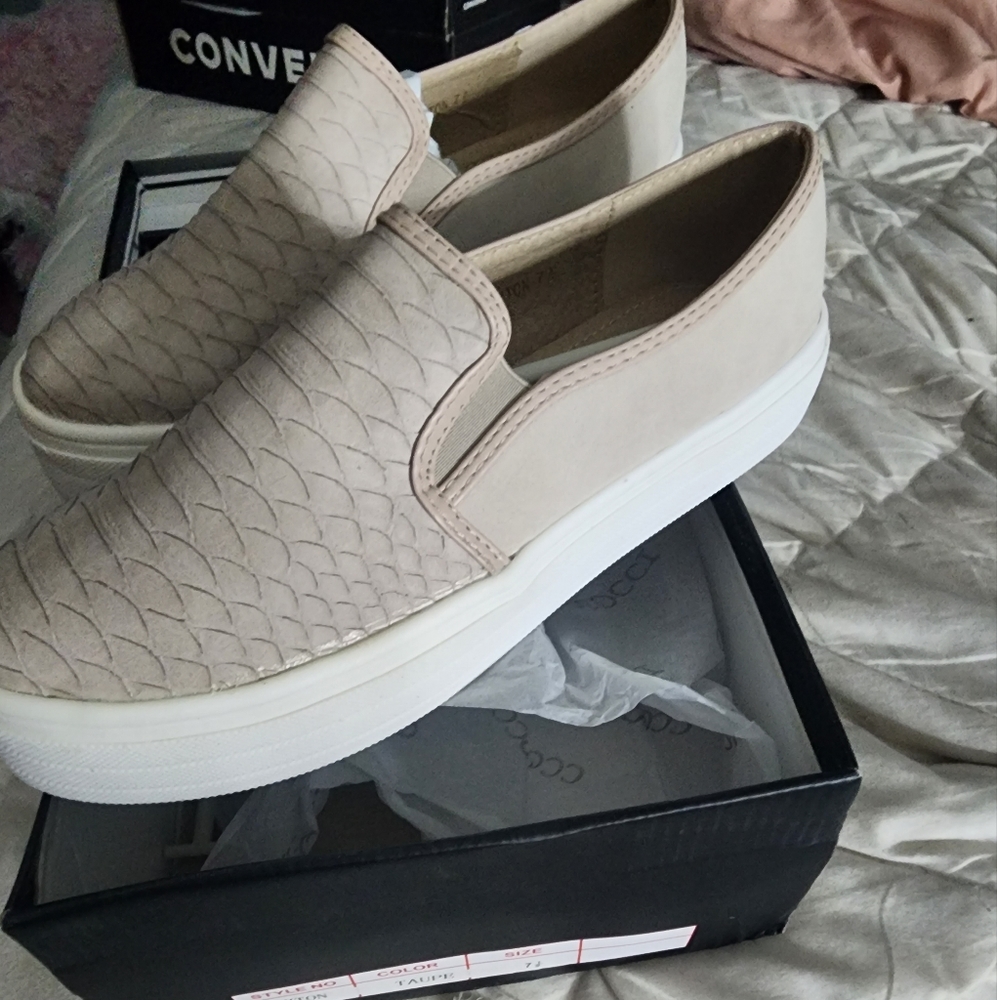Ccocci Peyton platform size 7.5 in Taupe